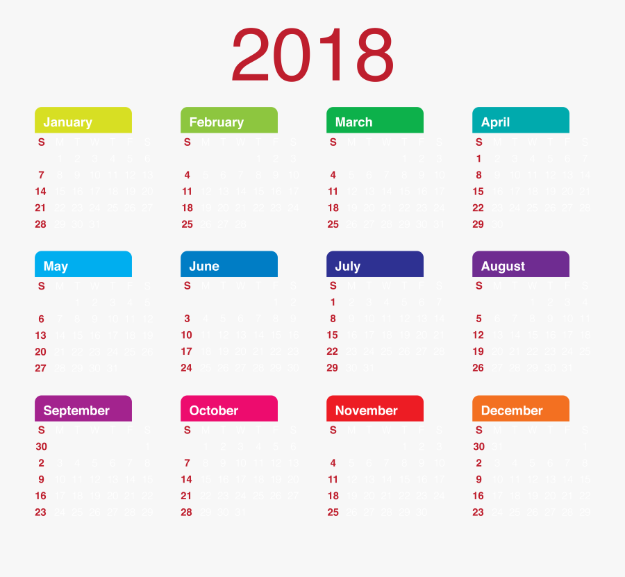 2018 Transparent Calendar Png Clipart Picture, Transparent Clipart