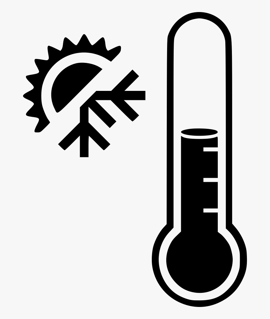 Thermometer Warm Temperature - Warm Thermometer Clipart Black And White, Transparent Clipart