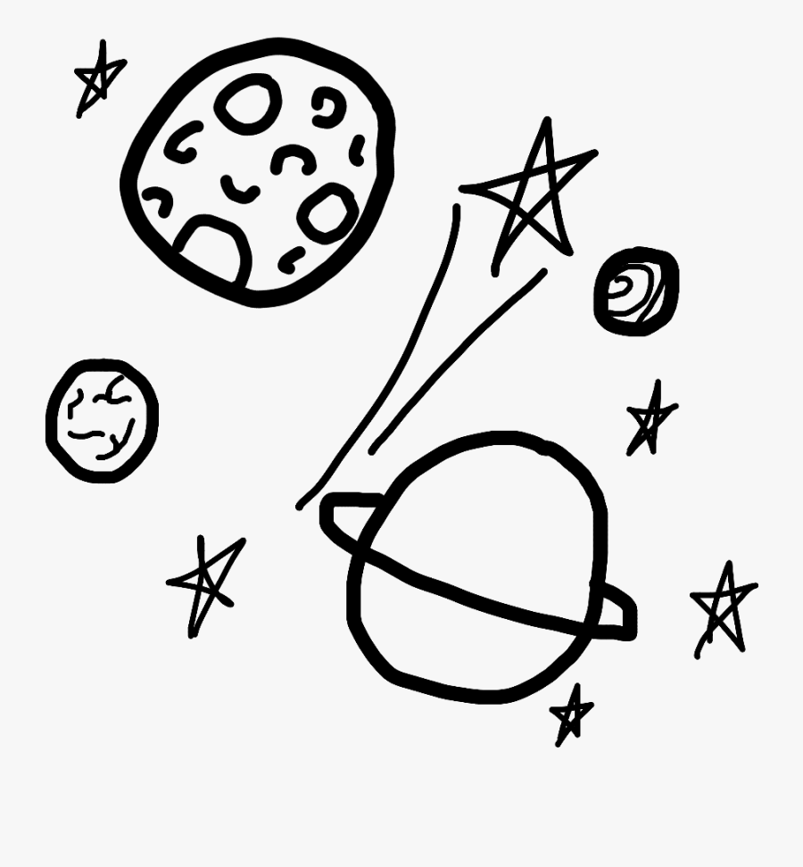 Space Moon Planet Doodle Freetoedit - Planets Doodle Png, Transparent Clipart