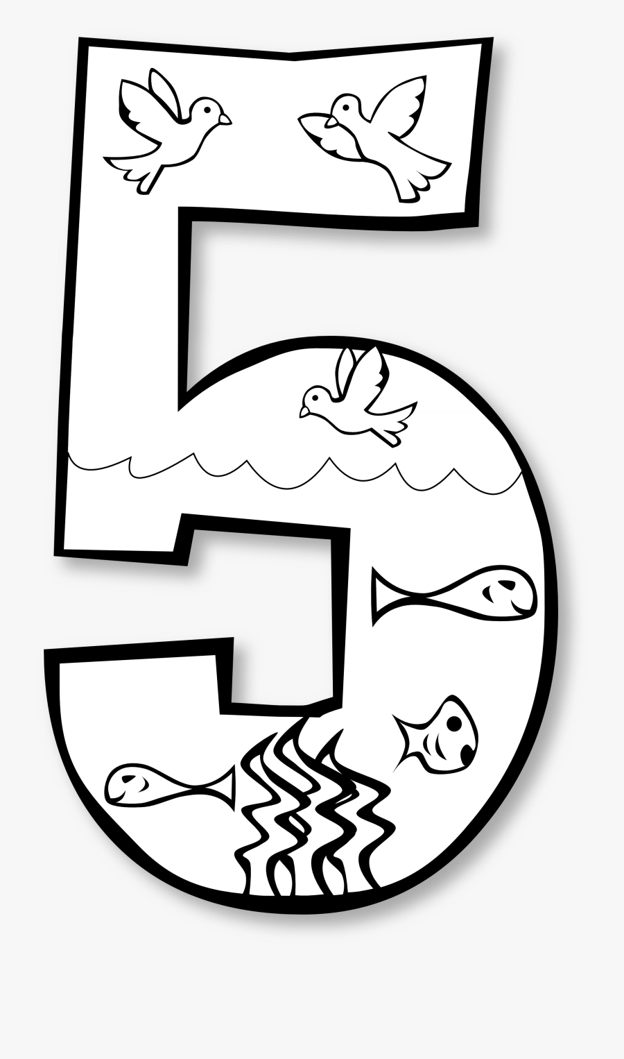 School Clipart Sunday - 5 Day Of Creation, Transparent Clipart