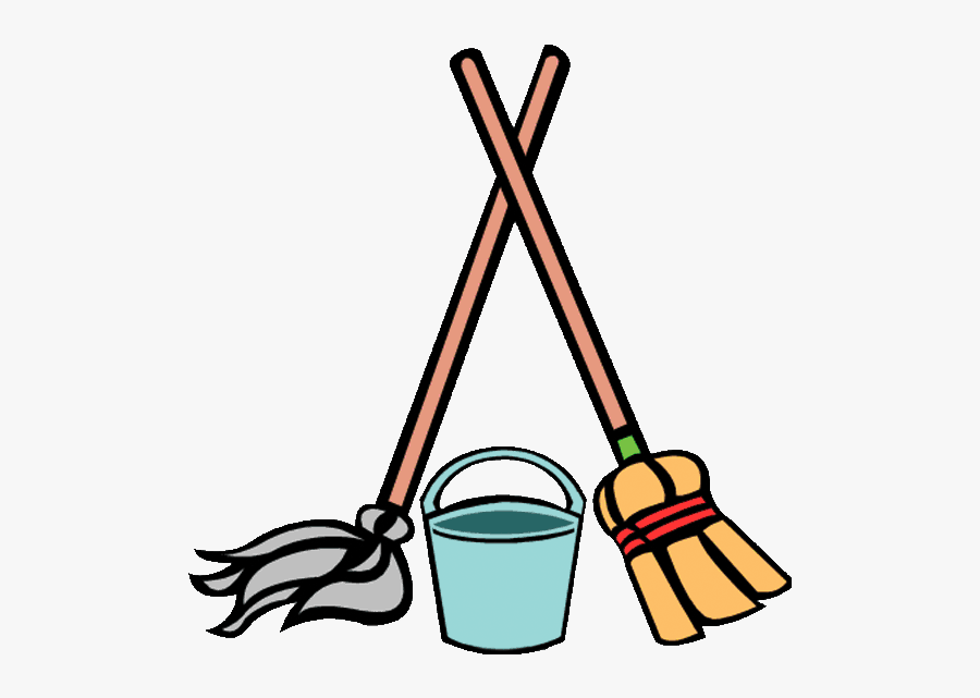 Cartoon Mop And Bucket Mop And Broom Clipart , Free Transparent
