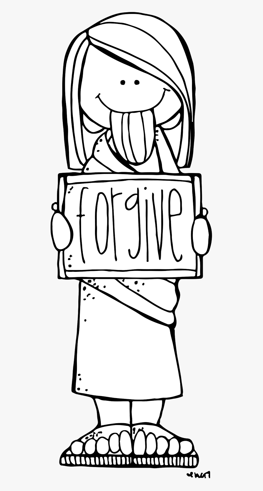 Transparent December Clip Art - Forgive Clipart Black And White, Transparent Clipart