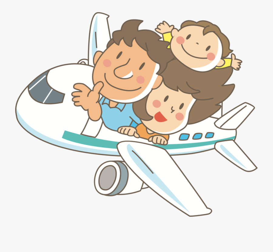 Transparent Airplane Clipart No Background - Family In Airplane Clipart, Transparent Clipart