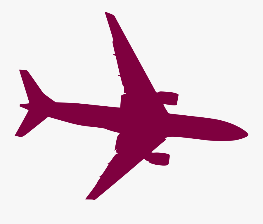Airplane Aircraft Silhouette Clip Art - Plane Silhouette No Background, Transparent Clipart