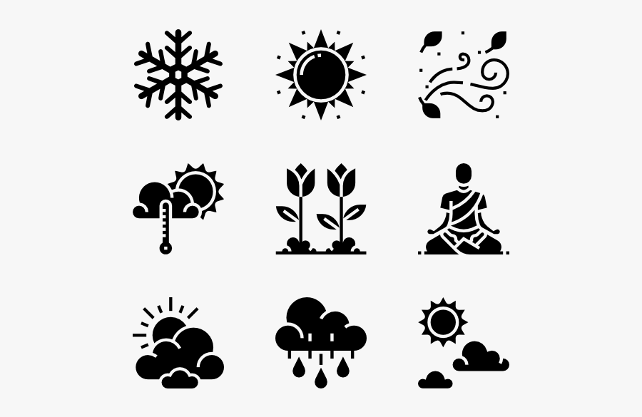 Weather - Free Vector Icone Climat, Transparent Clipart