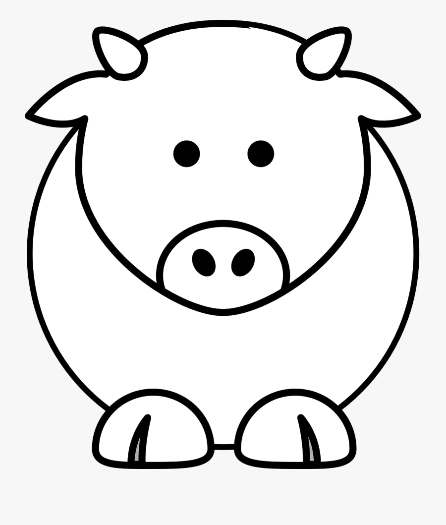 Cartoon Cow Svg Clip Arts - White Cow Black Background Cartoon, Transparent Clipart