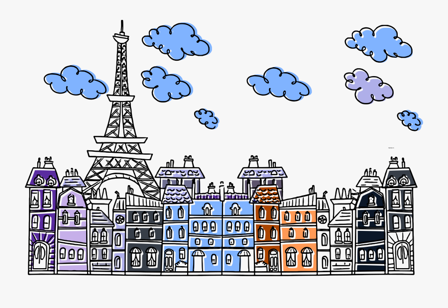 Paris Eiffel City Cute Drawing Clipart Png - Cute Drawings Clip Art, Transparent Clipart