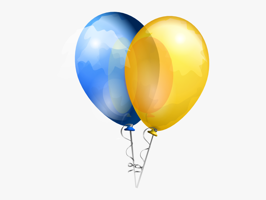 Blue And Yellow Balloons Transparent Background, Transparent Clipart