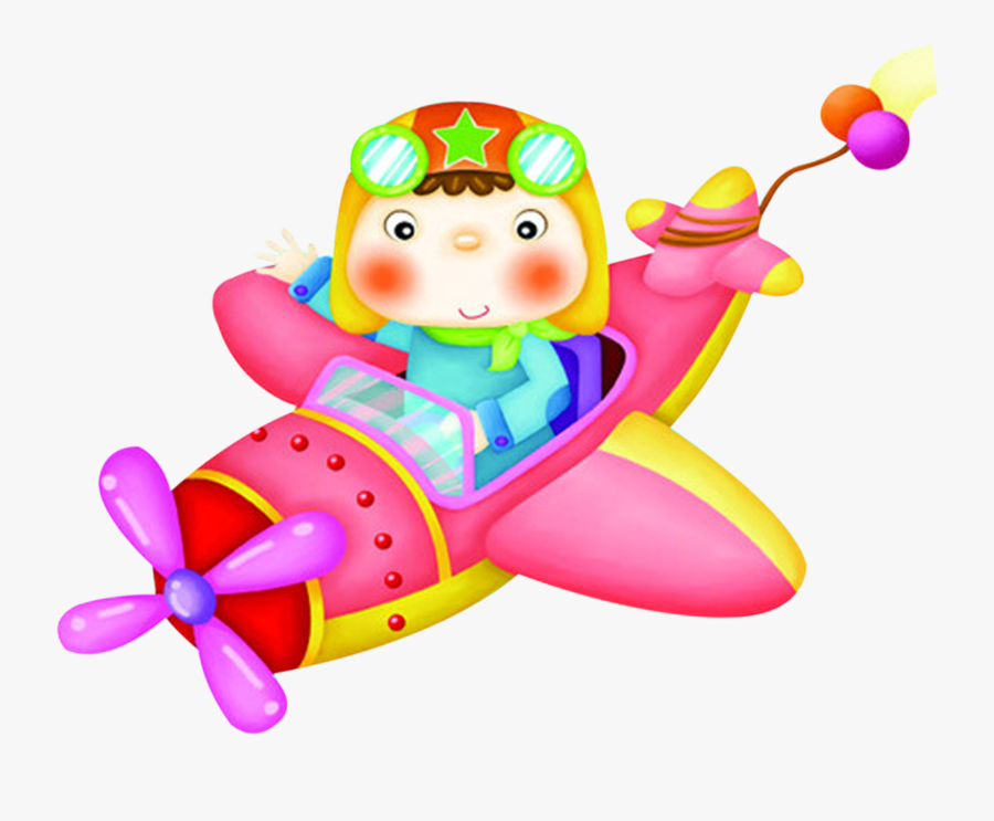 Airplane Cartoon Child Clip Art - Boy Clipart Flying Kiss, Transparent Clipart