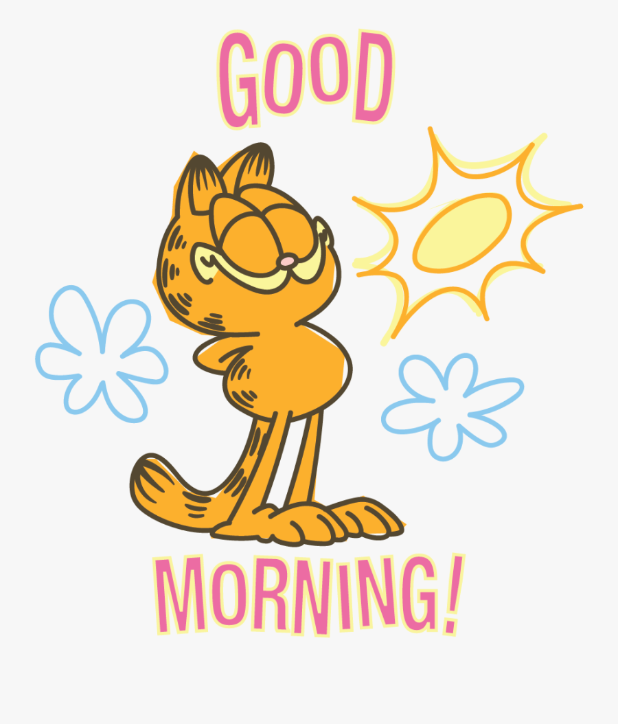 Garfield Line Messaging Sticker - Good Morning Tuesday Garfield, Transparent Clipart