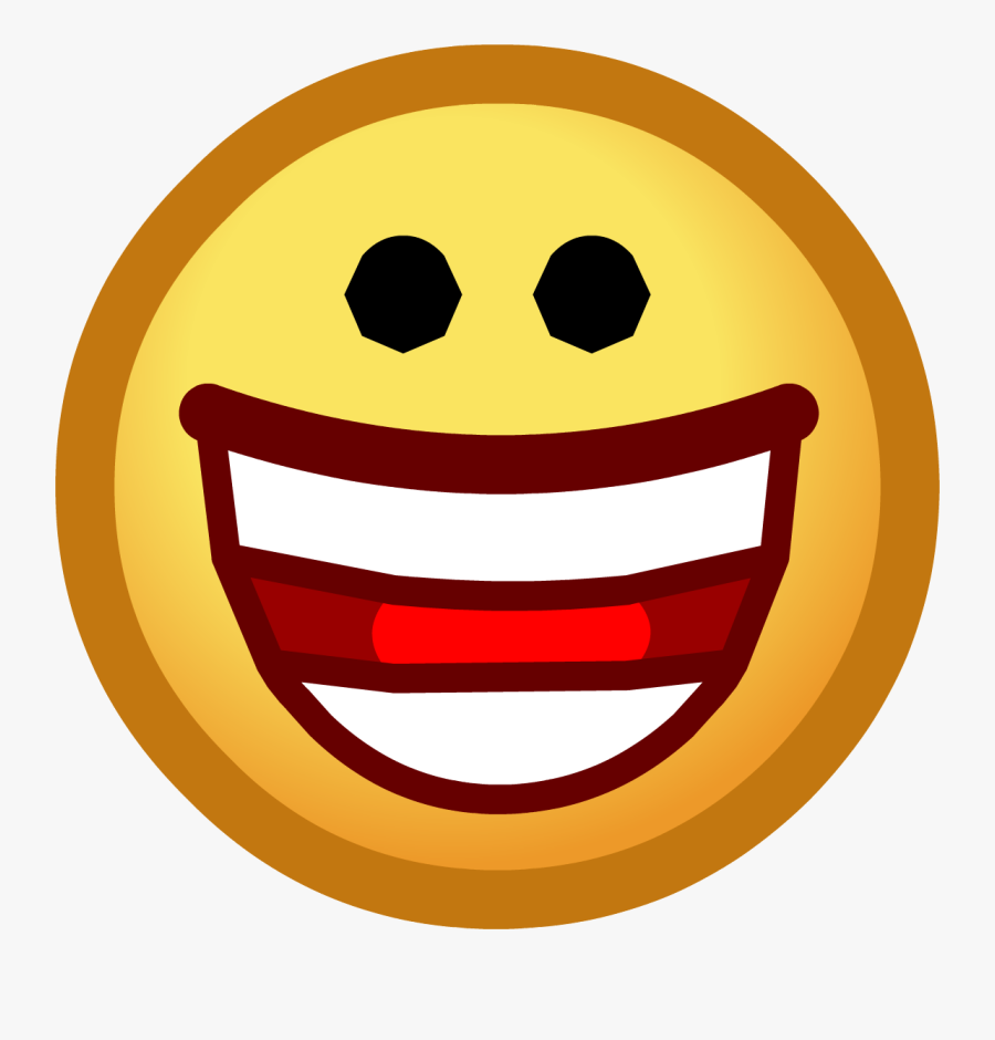 Laughing Smiley Clip Art - Club Penguin Emojis Png, Transparent Clipart