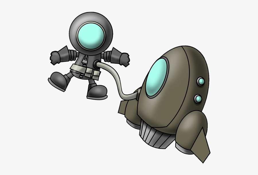 Free Astronaut Attached To Spaceship Clip Art - Spaceship And Astronaut Png, Transparent Clipart