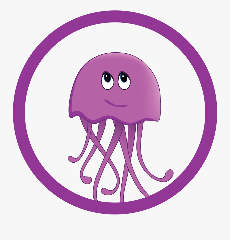 Jellyfish Clipart 5 Fish - Cartoon, Transparent Clipart