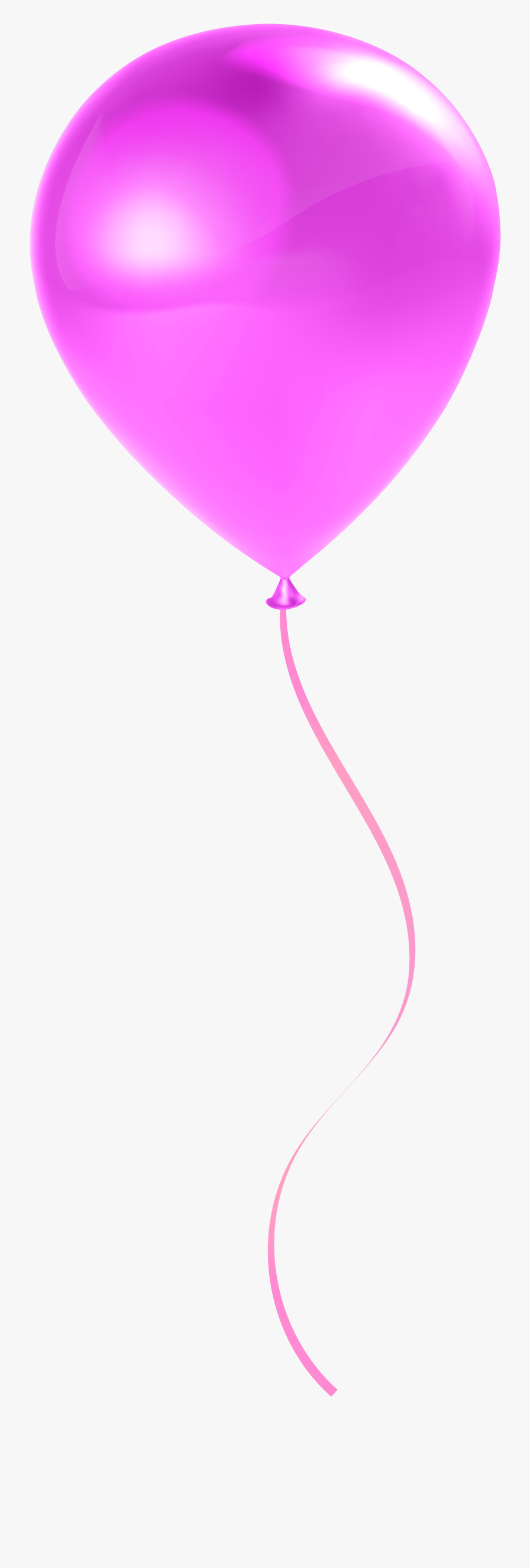 Single Png Pink Balloon Transparent Clip Art - Single Balloon Transparent Background, Transparent Clipart