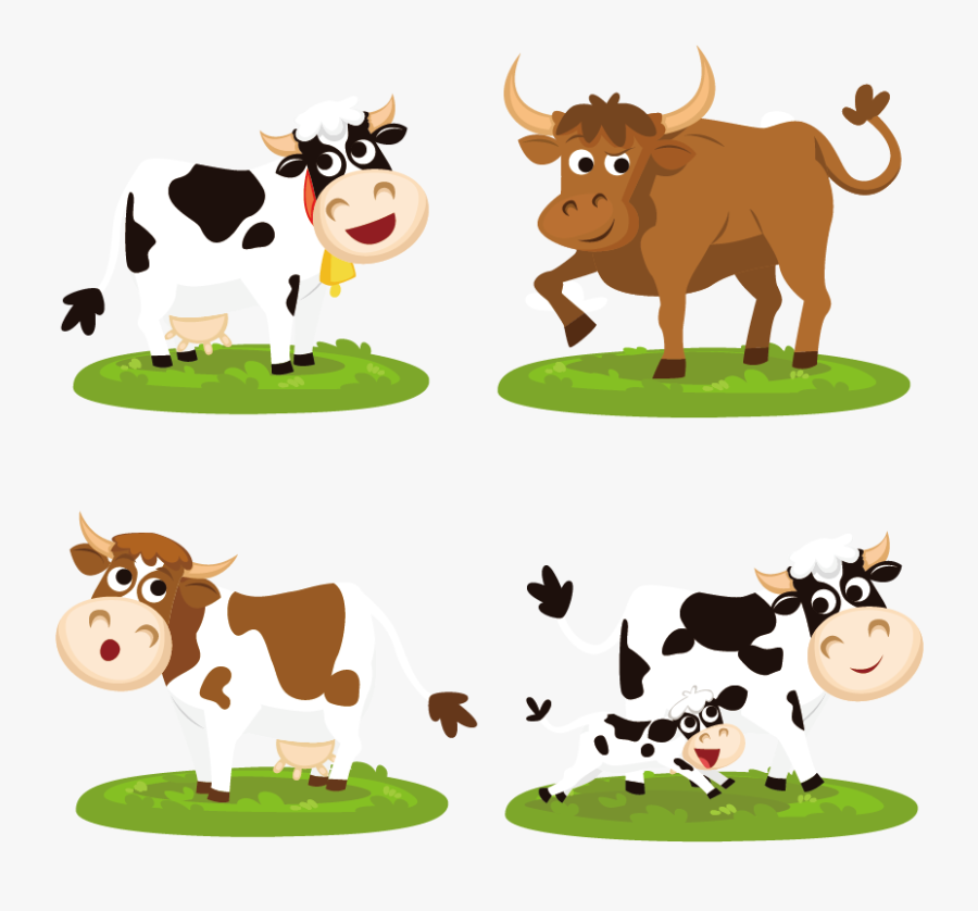 Cow Clipart Colored - Vaca Da Fazenda Png, Transparent Clipart