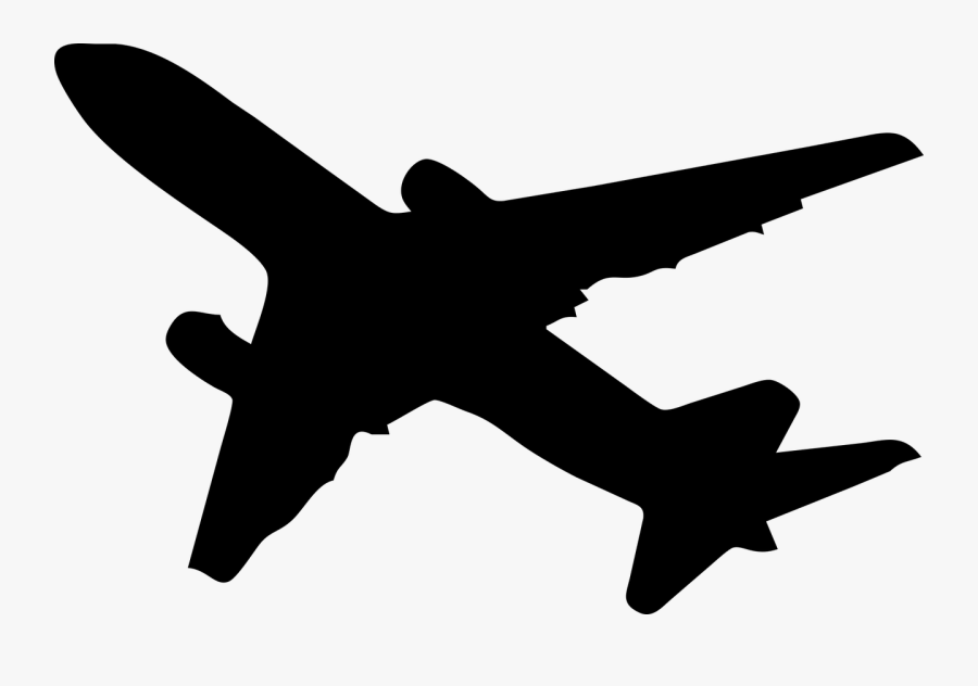 Clip Art Jet Aircraft Flight Free - Plane Silhouette Png, Transparent Clipart