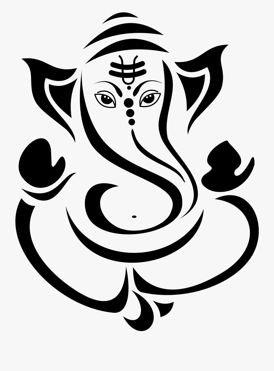Ganesha Image Free Download - Ganesh Line Art, Transparent Clipart