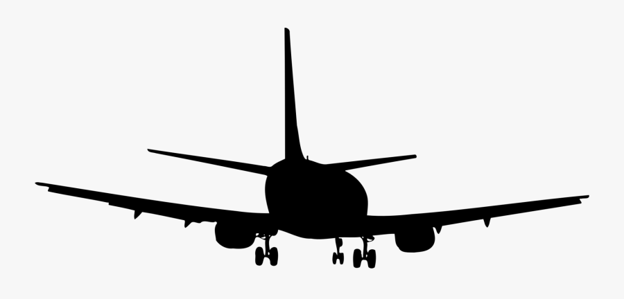 Aeroplane Silhouette - Barcelona El Prat Airport, Transparent Clipart