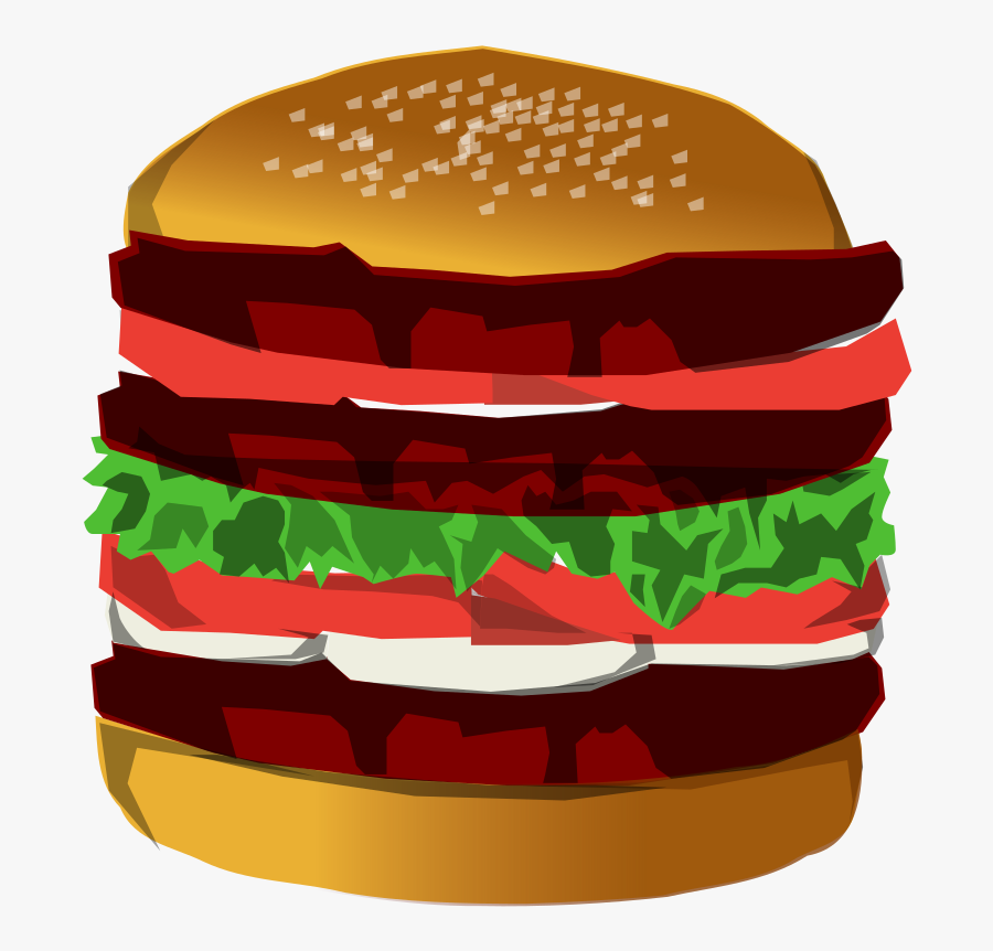 Burger Hamburger Food - Burger With Space Clipart, Transparent Clipart