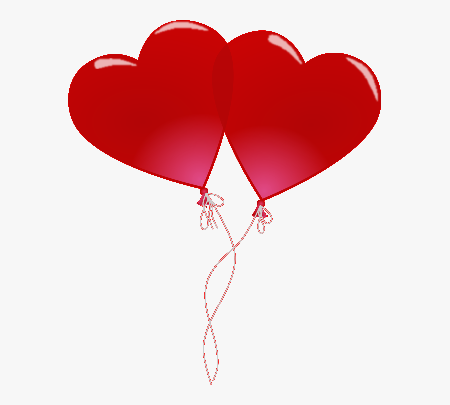 Day,heart,balloon,clip Art - Red Heart Balloons Png, Transparent Clipart