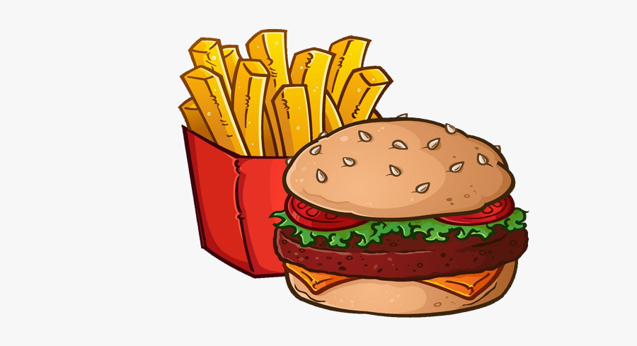 Clip Art Hamburger And Fries Clipart - Hamburger And Fries Clipart, Transparent Clipart