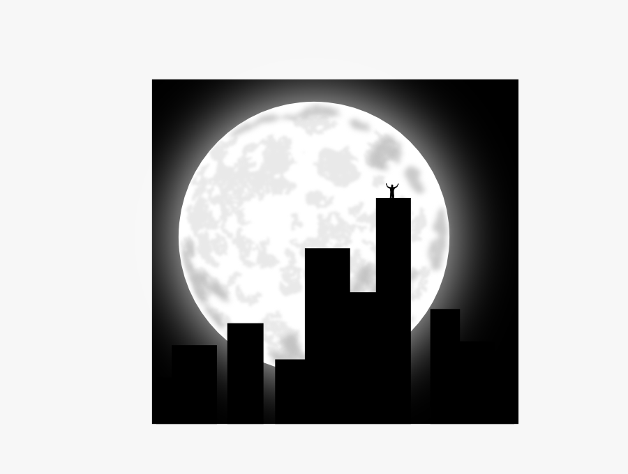 Moonlight Clipart Black And White, Transparent Clipart