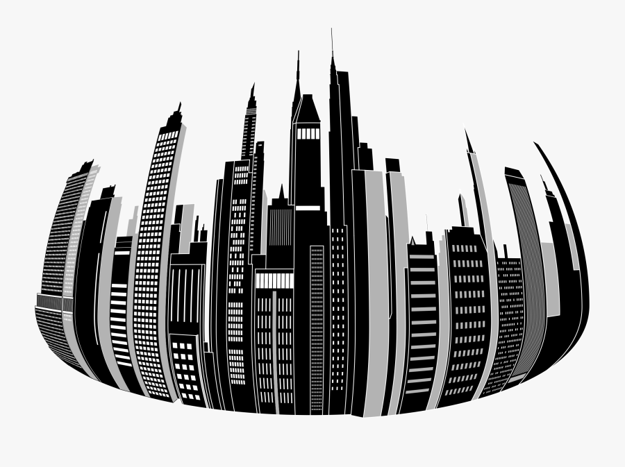 Building,city,metropolis - Cities Png Black And White, Transparent Clipart
