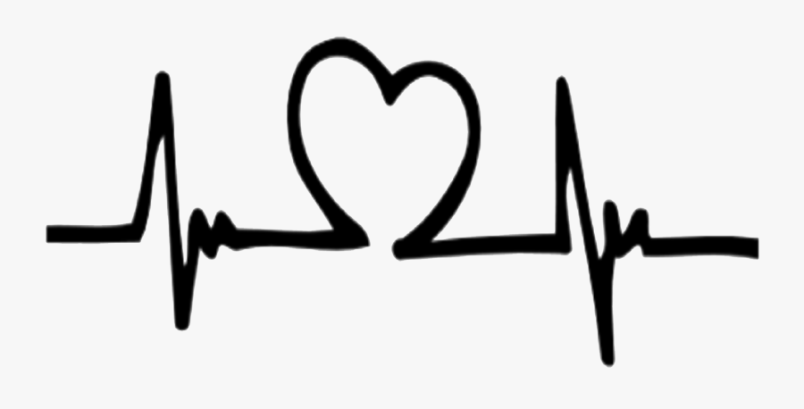 Drawing Heart Pulse Clip Art - Black Heart Beat Png, Transparent Clipart