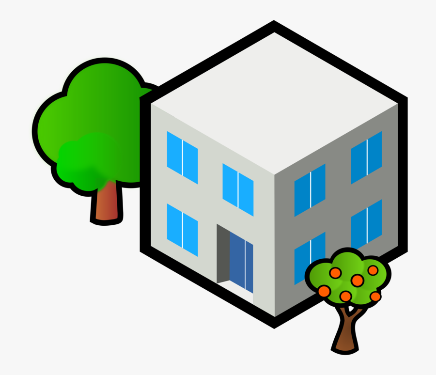 Iso City Grey Unit - Transparent Background House Cartoon Png, Transparent Clipart