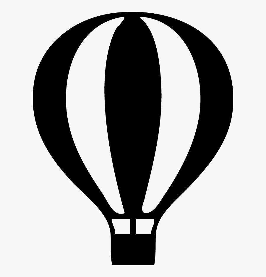 Transparent Firefly Clipart - Hot Air Balloon Black, Transparent Clipart