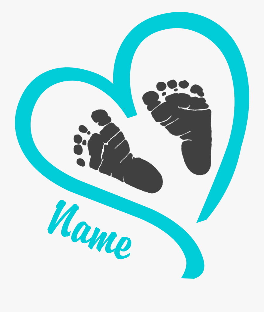 Baby Feet Clipart Line Cliparts And Others Art Inspiration - Heart With Baby Foot Prints, Transparent Clipart
