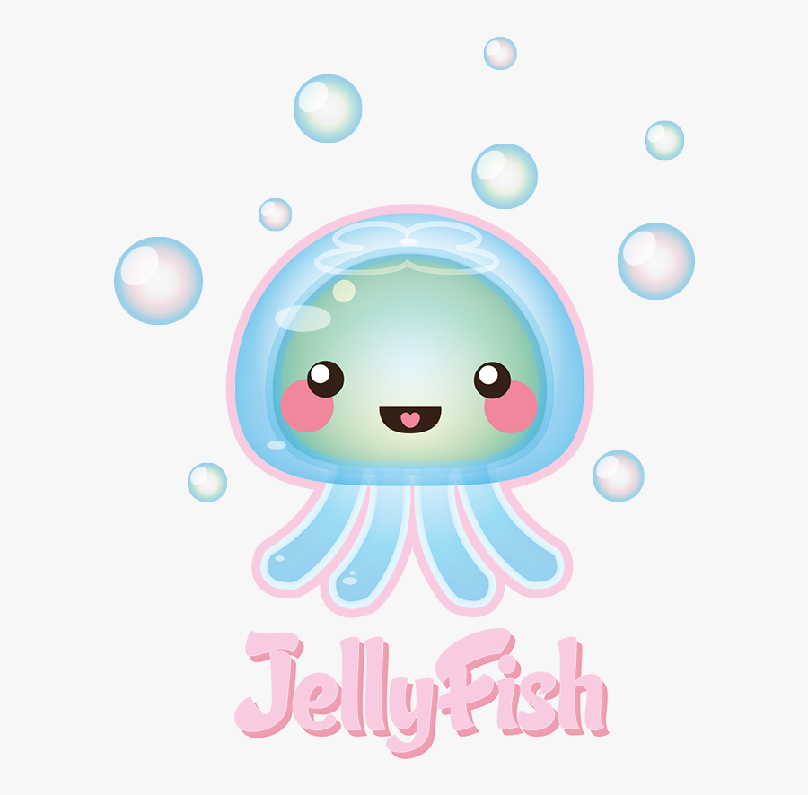 Jellyfish By Jenysa - Kawaii Cute Jellyfish Clipart, Transparent Clipart