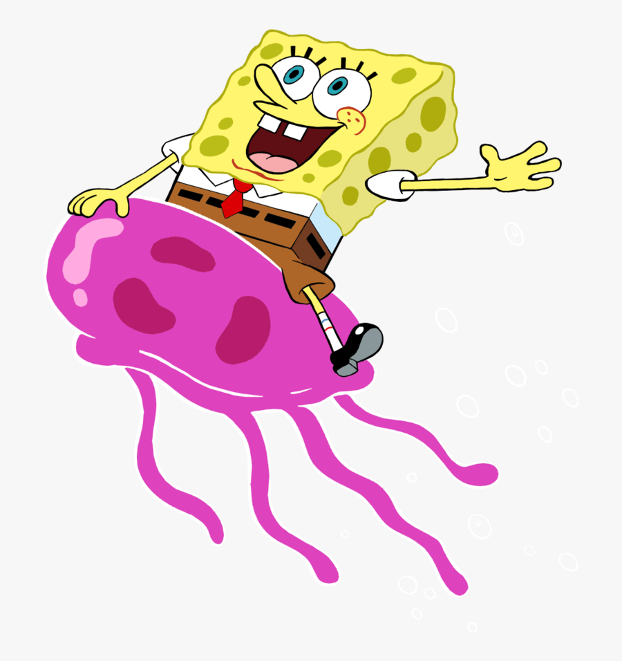 Spongebob Jellyfish Transparent Background, Transparent Clipart