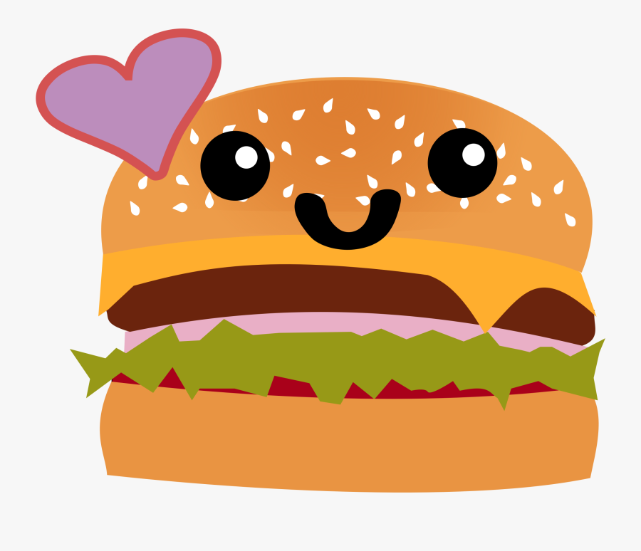 Hamburger Clipart Cute - Slogan On Junk Food, Transparent Clipart