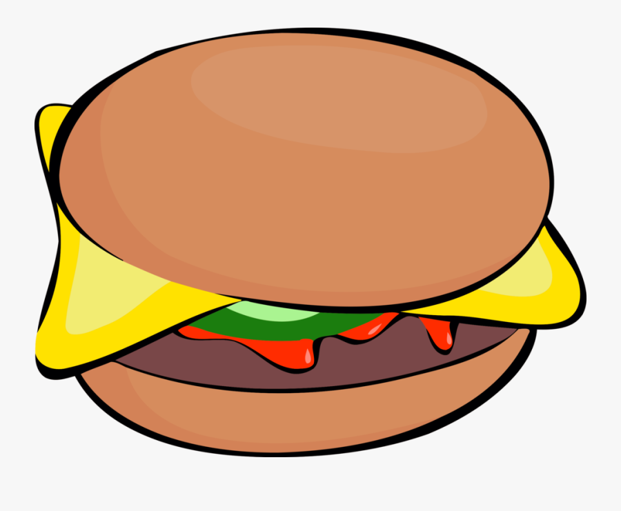 Hamburger,food,headgear - Clipart Of A Burger, Transparent Clipart