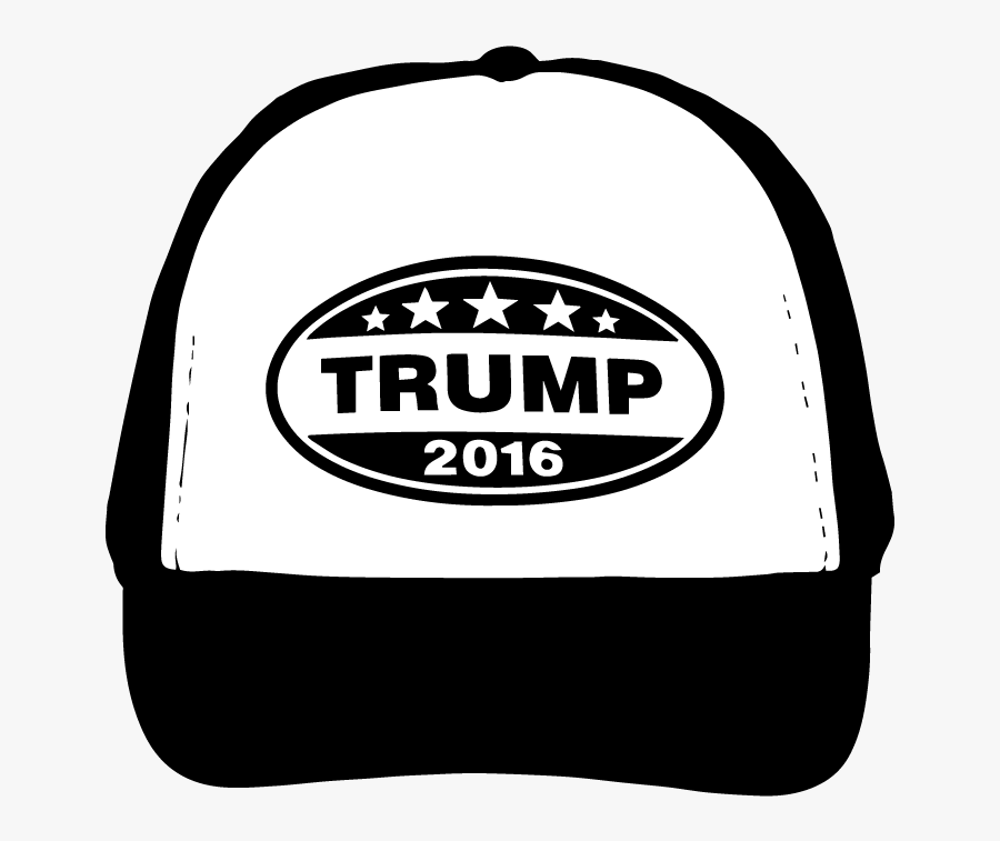 Donald Trump Hat Silhouette Vector Clip Art - Baseball Cap Silhouette Logo, Transparent Clipart