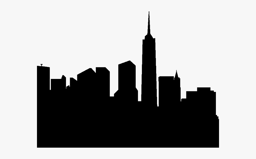New York City Clipart - City Skyline Silhouette Transparent, Transparent Clipart