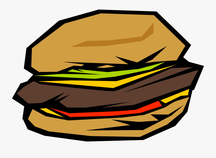 Hamburger Free To Use Cliparts - Hamburger, Transparent Clipart