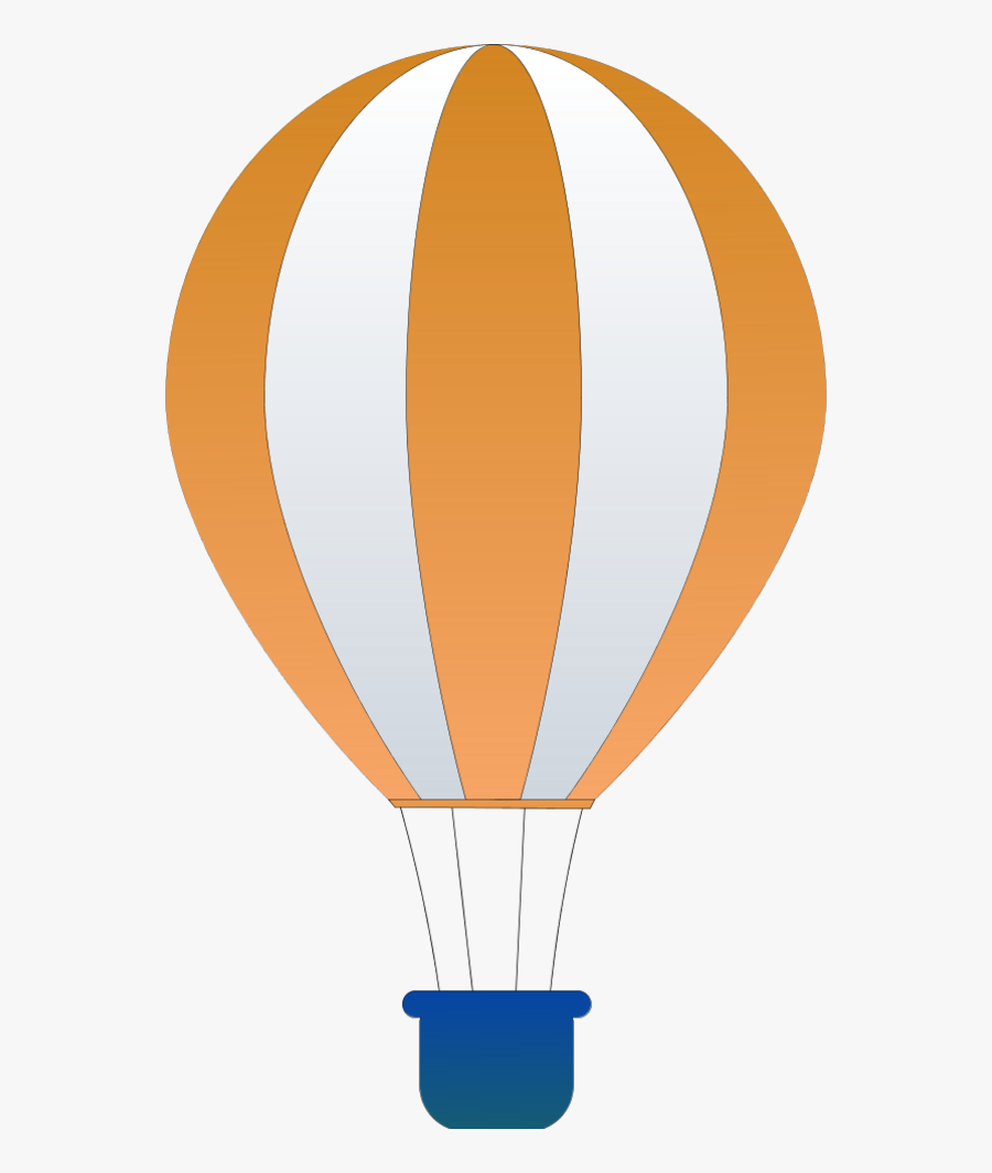 Vertical Striped Hot Air Balloon - Blue Hot Air Balloon Clipart Png, Transparent Clipart