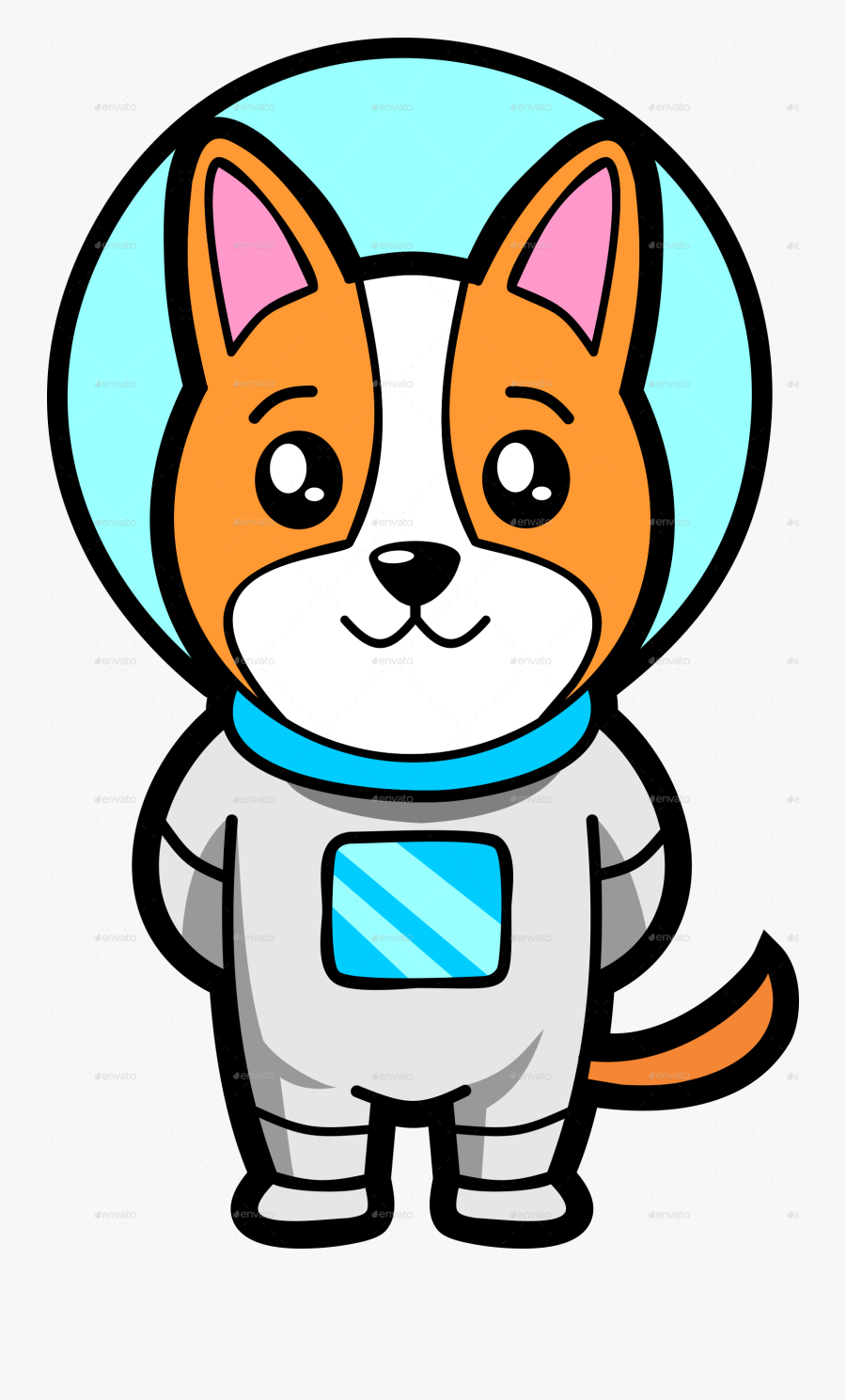 Jpg And Png Files/1 - Easy To Draw Cartoon Space Dog, Transparent Clipart