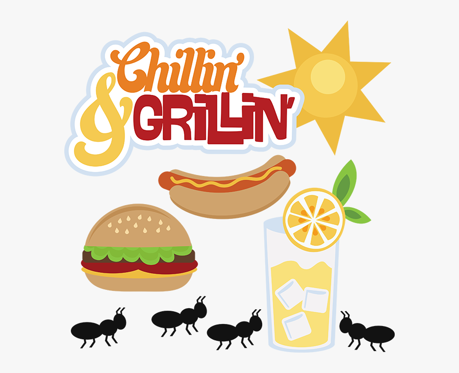 Chillin - Hot Dogs And Burgers Clipart, Transparent Clipart