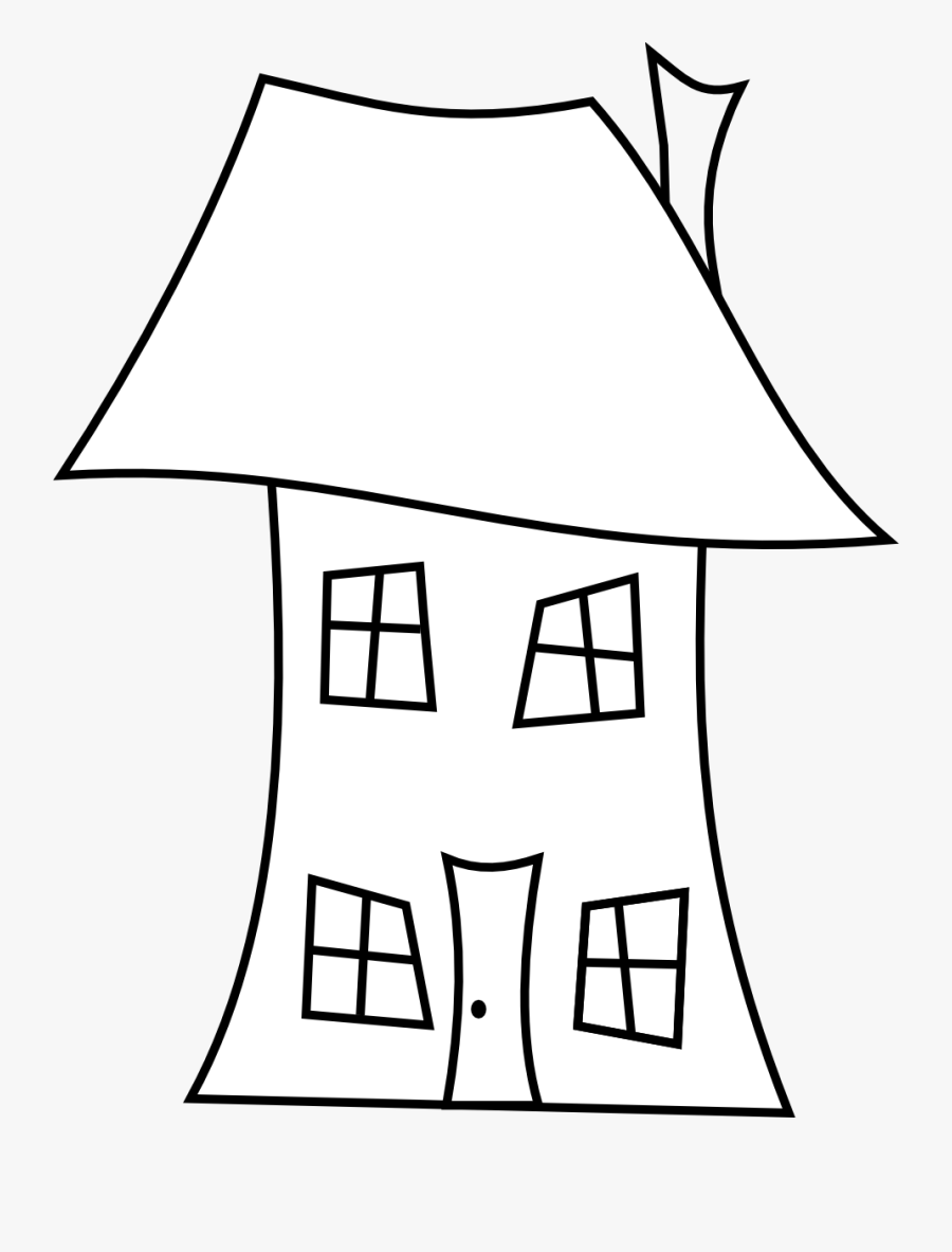 Black & White Line Drawing Of A House Snail Prawny - House Cartoon Drawing Png, Transparent Clipart