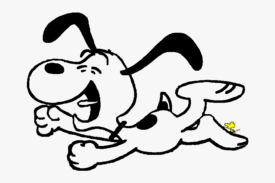 Woodstock Faz Cócegas No Pé De Snoopy, Com Sua Língua, - Cartoon Snoopy, Transparent Clipart
