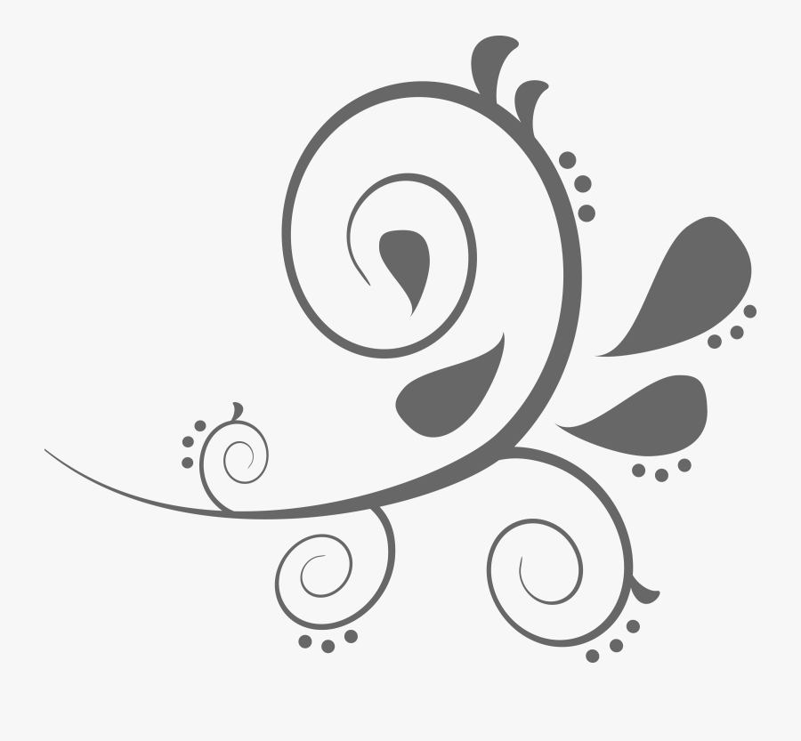 Line Clipart Black Swirl - Decorative Clipart, Transparent Clipart