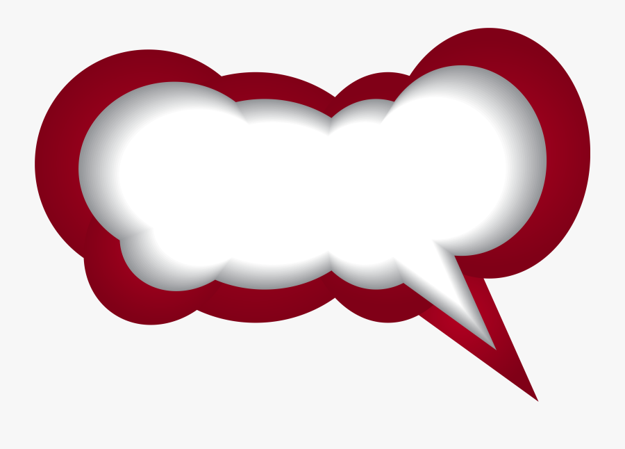 Speech Clipart Speech Balloon - Speech Bubble Red Png, Transparent Clipart