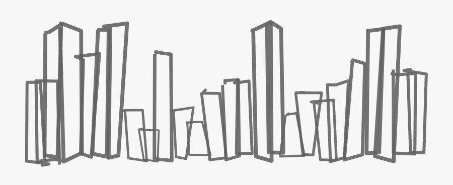 City Drawing For Free Download - Buildings City Black And White Sketch, Transparent Clipart