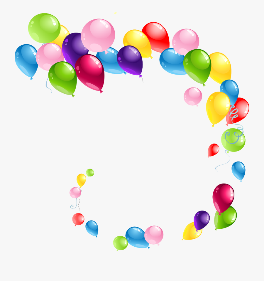 Colors Clipart Balloon - Happy Birthday Transparent Background Balloons Png, Transparent Clipart