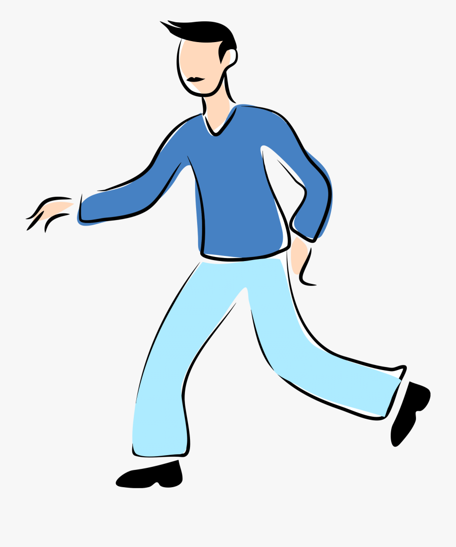 Man Walking Alone In City Clipart - Man Walking Clipart, Transparent Clipart