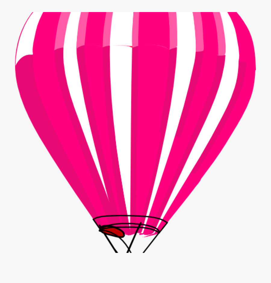 Air Balloon Clipart Pink And White Hot Air Balloon - Pink Hot Air Balloon Clipart, Transparent Clipart