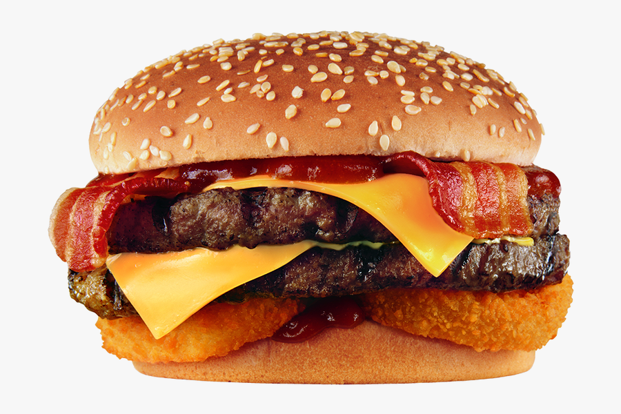 Double Western Bacon Carl's Jr, Transparent Clipart